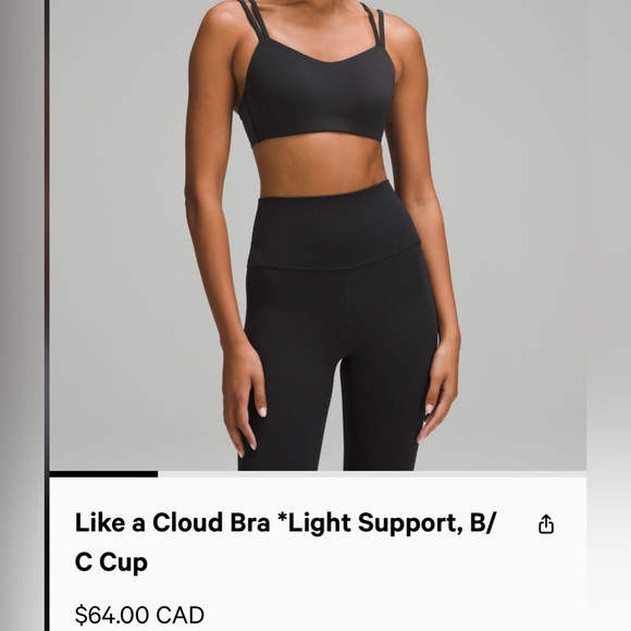 lululemon athletica Other - Lululemon Like a Cloud Bra *Light Support, B/C Cup BNWT
